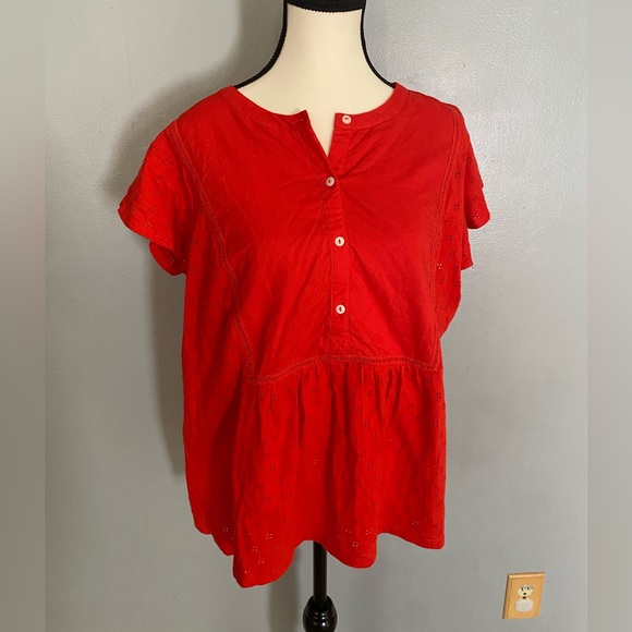 Style & Co. Tops - EUC Red Style & Co. Blouse Shirt Top Size 1X